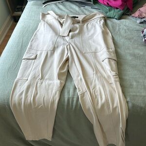 White cargo pants